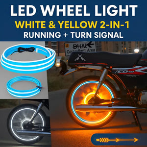 Trending Hub Universal Bike Strip Light – Dual Color Turn Signal (Yellow & White) --- Product Description: Upgrade your bike’s style and safety with the Trending Hub Universal Bike LED Strip Light – designed for all bike models and perfect for both st