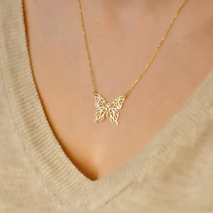 Butterfly Necklace,Geometric Butterfly